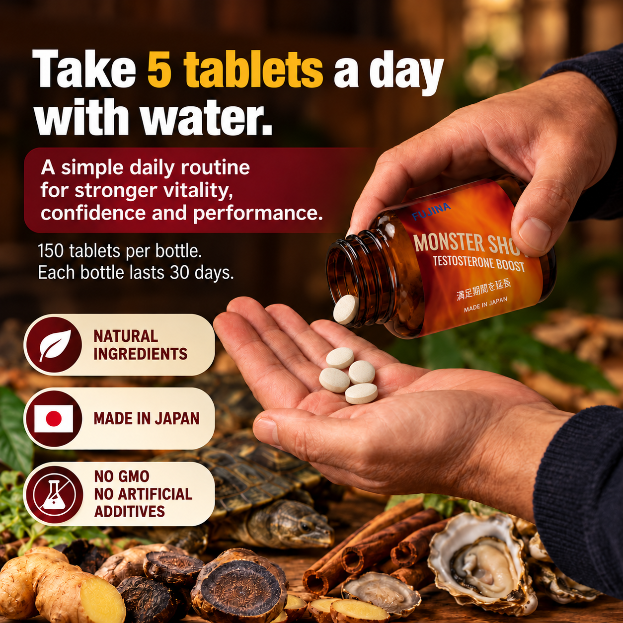 Pill Organic   Men’s Vitality & Performance Support